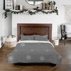 Set Edred&oacute;n Matrimonial Queen Polo One Veloutte Premium Gris