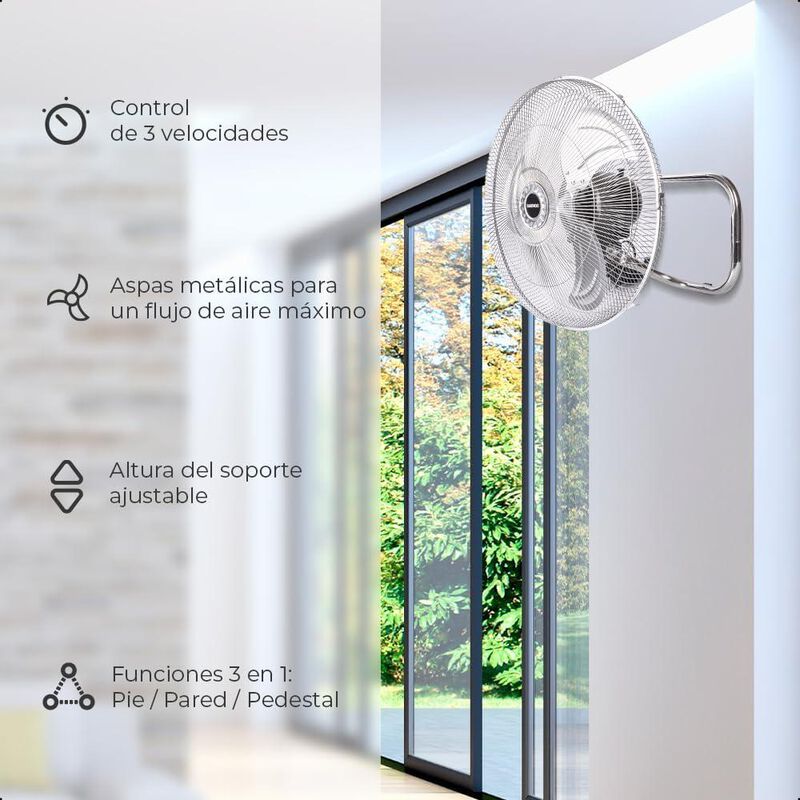 VENTILADOR PEDESTAL PISO PARED DAEWOO DI-45HVF-... image number null