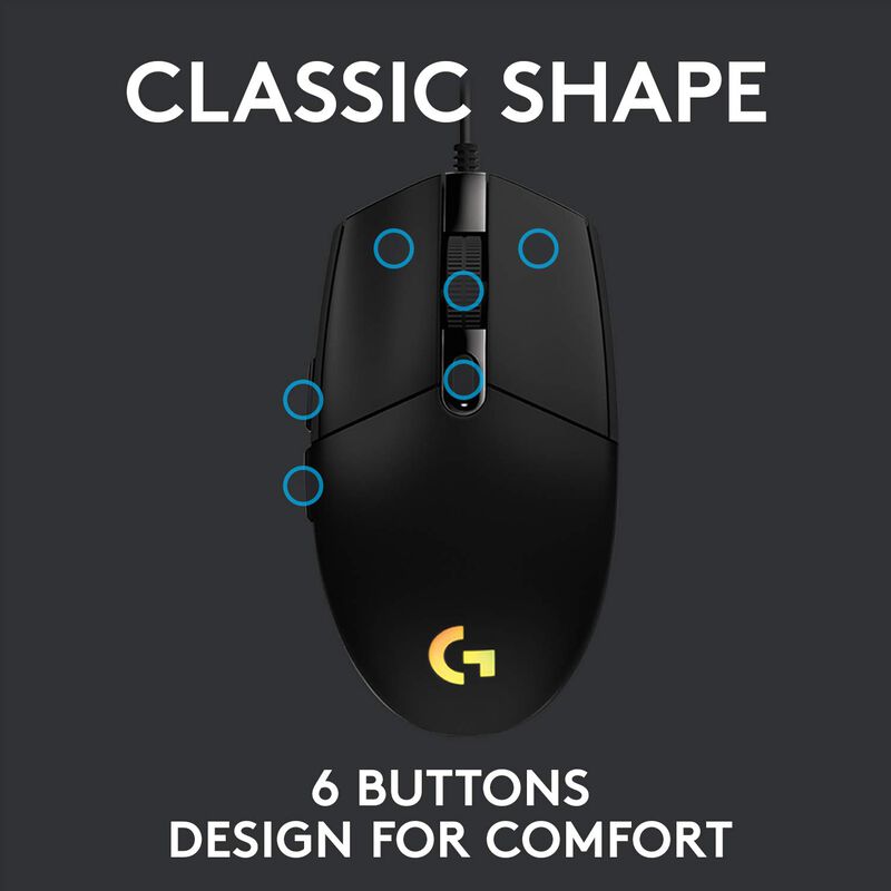 Rat&oacute;n para Juegos Logitech G203 con Cable - 8,0... image number null
