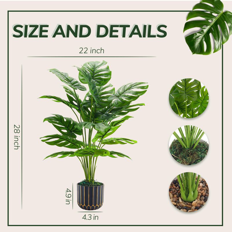 Planta Artificial Der Rose Monstera De 70 Cm De... image number null