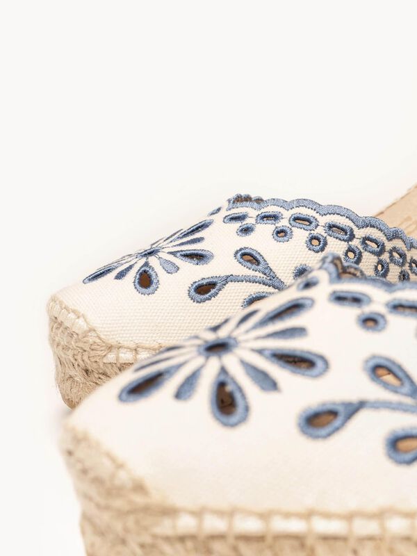 Alpargata de Cu&ntilde;a Media Romero Azul Jeans Borda... image number null