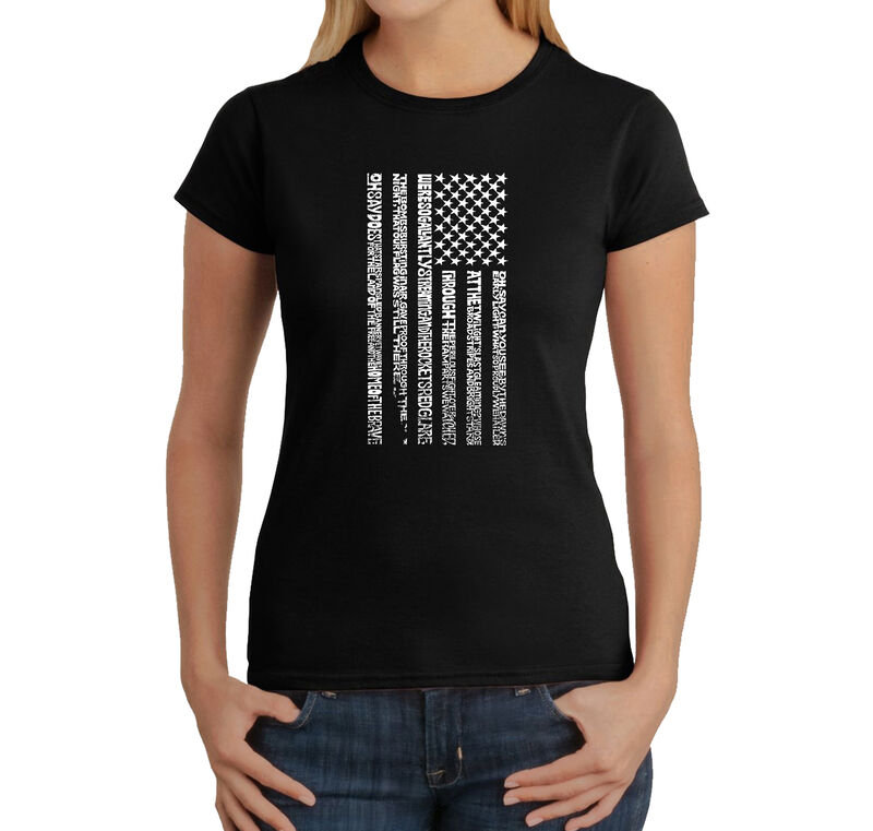 Camiseta Word Art Para Mujer - Bandera del Himn... image number null