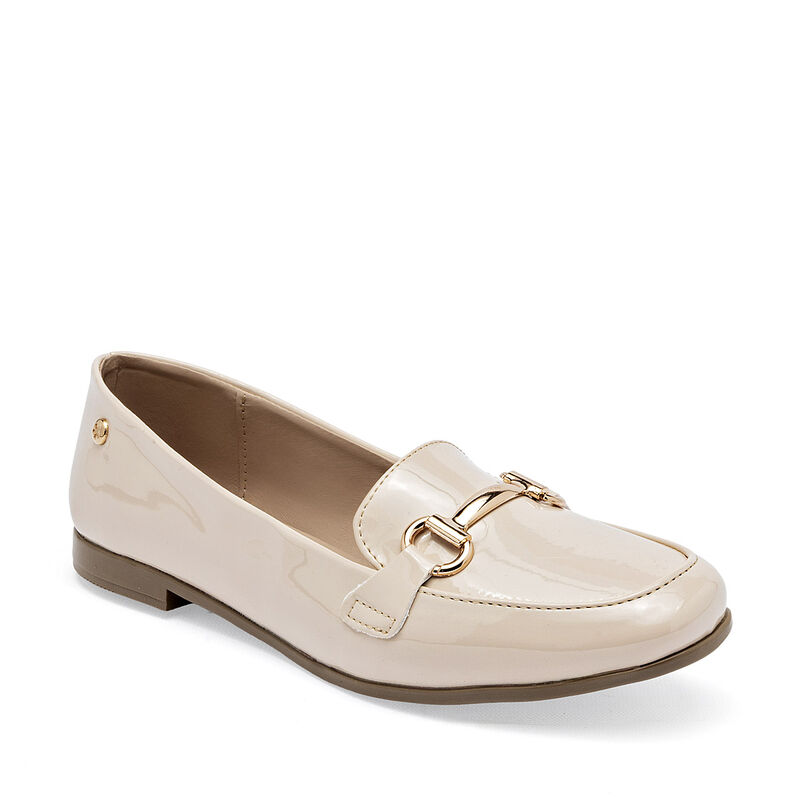 Moramora mocas&iacute;n para mujer beige charol cod 14... image number null