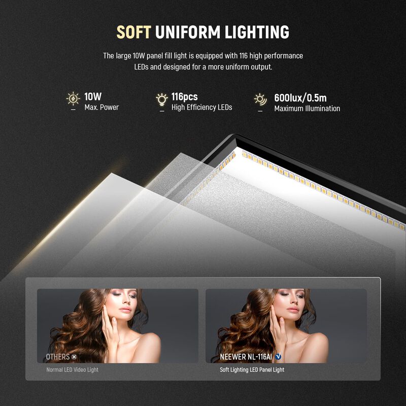 Panel De Luz Led Para V&iacute;deo Neewer Nl-116ai, Re... image number null