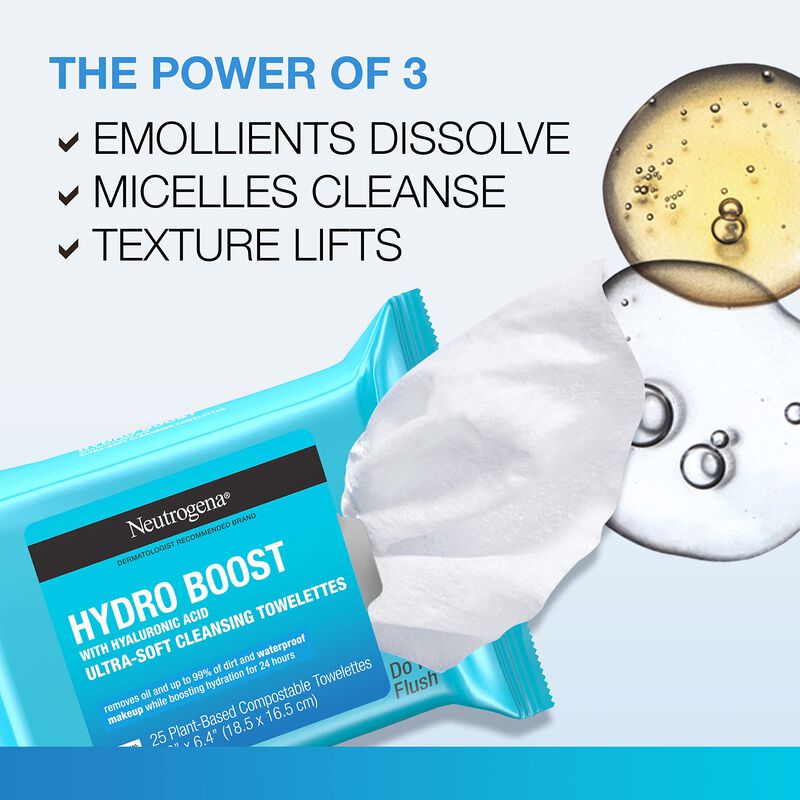 Toallitas Limpiadoras Faciales Neutrogena Hydro... image number null