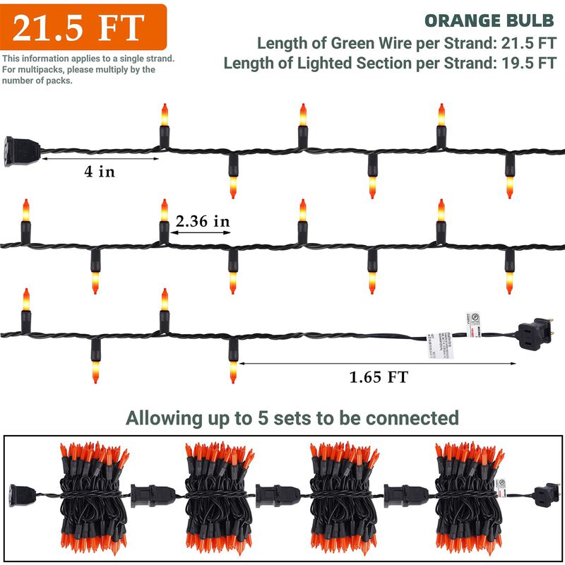 Luces De Cadena Watereem Pack De 2, 100 Bombill... image number null