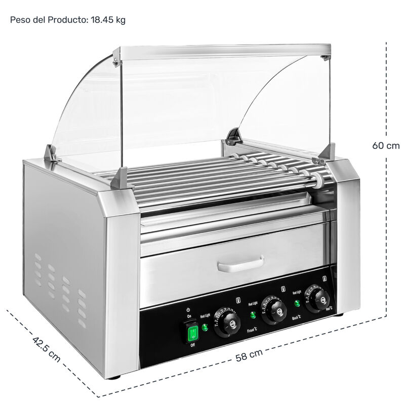 M&aacute;quina Hot Dogs Compartimiento Pan 16 Salchich... image number null