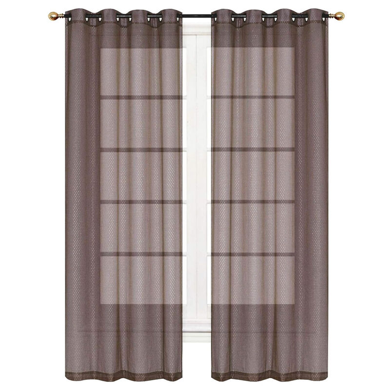 Cortinas Transl&uacute;cidas 2 Paneles 140x220 cm Colo... image number null