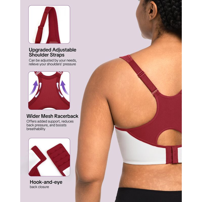 Sujetador deportivo Hsia alto soporte racerback... image number null