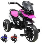 Moto Montable El&eacute;ctrica para Ni&ntilde;os Triciclo H&iacute;brido con Luces y Sonido Recargable 6v Soporta hasta 30 kg -Rosa
