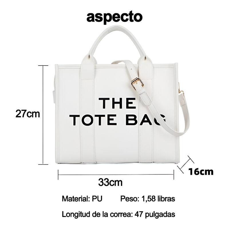 Bolso Tote de Gran Capacidad Blanco para Mujer image number null