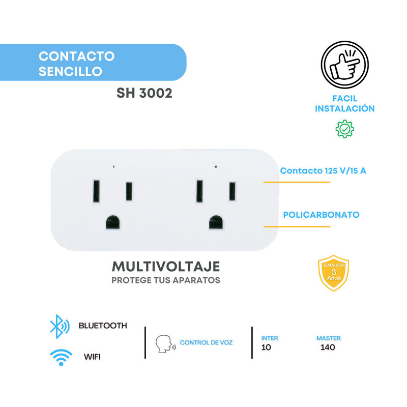 Pack 2 piezas Enchufe Inteligente Duplex Smart ... image number null