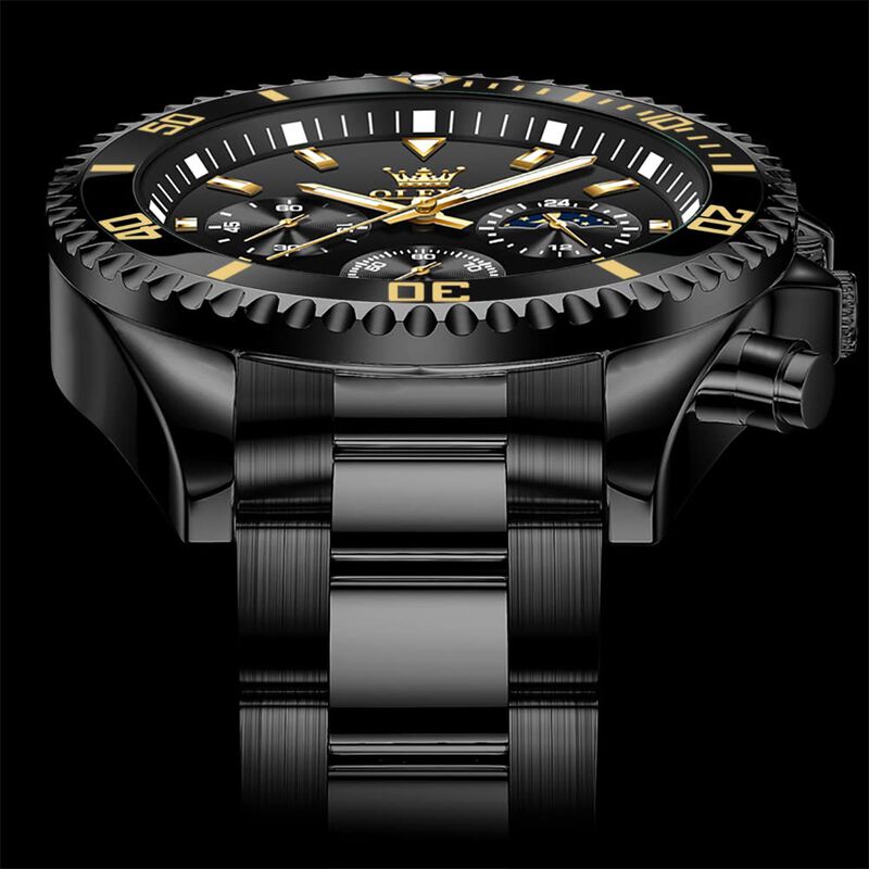 Reloj Olevs Fashion Para Hombre Cron&oacute;grafo De A... image number null