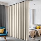 Cortinas Separadoras De Ambientes Hoeflife Blackout, Soporte De Techo, Color Beige