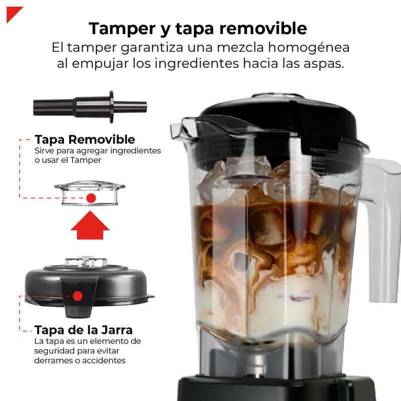 Bogner Licuadora 2 En 1 2500w Trit&aacute;n 2l + Vaso ... image number null