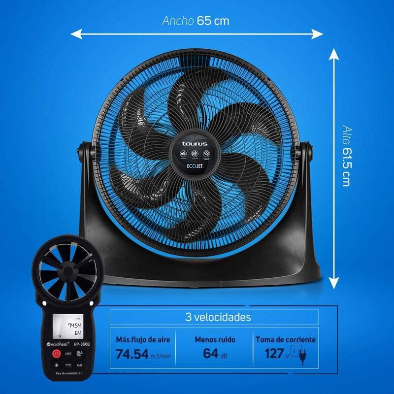 VENTILADOR TAURUS RUSH 20 PUL PISO 3 VEL 127V 1... image number null