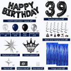 Rbyoo 39&deg; Decoraci&oacute;n De Cumplea&ntilde;os Negro/azul