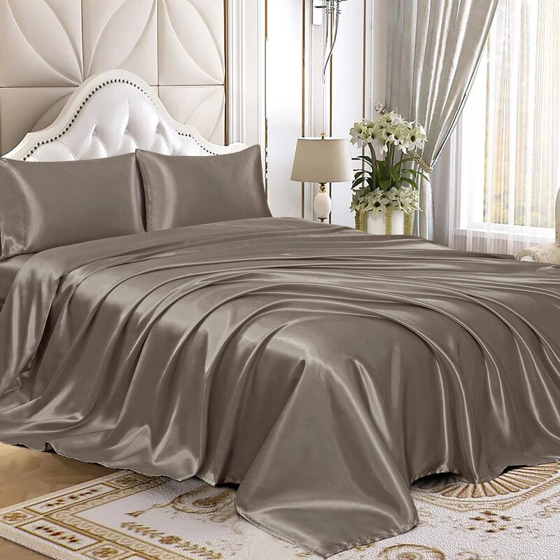 Juego De S&aacute;banas Homiest King Tinfoil Brown De ... image number null
