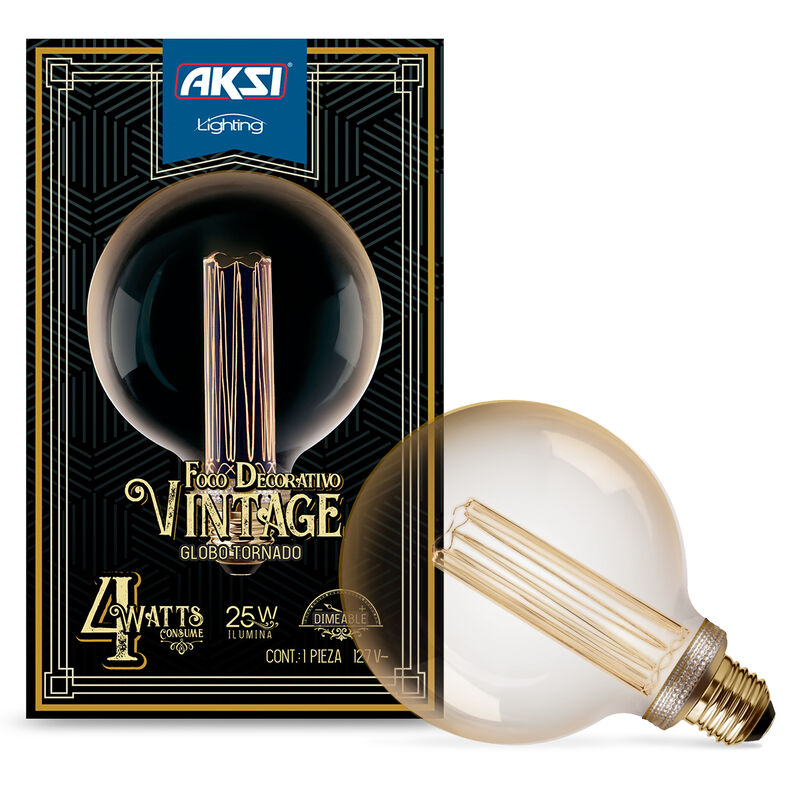 Pack de 6 focos LED Vintage Aksi 4W Globo Torna... image number null