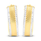 Arracadas Ovaladas De Oro Amarillo Y Blanco 14k Rl32-arab