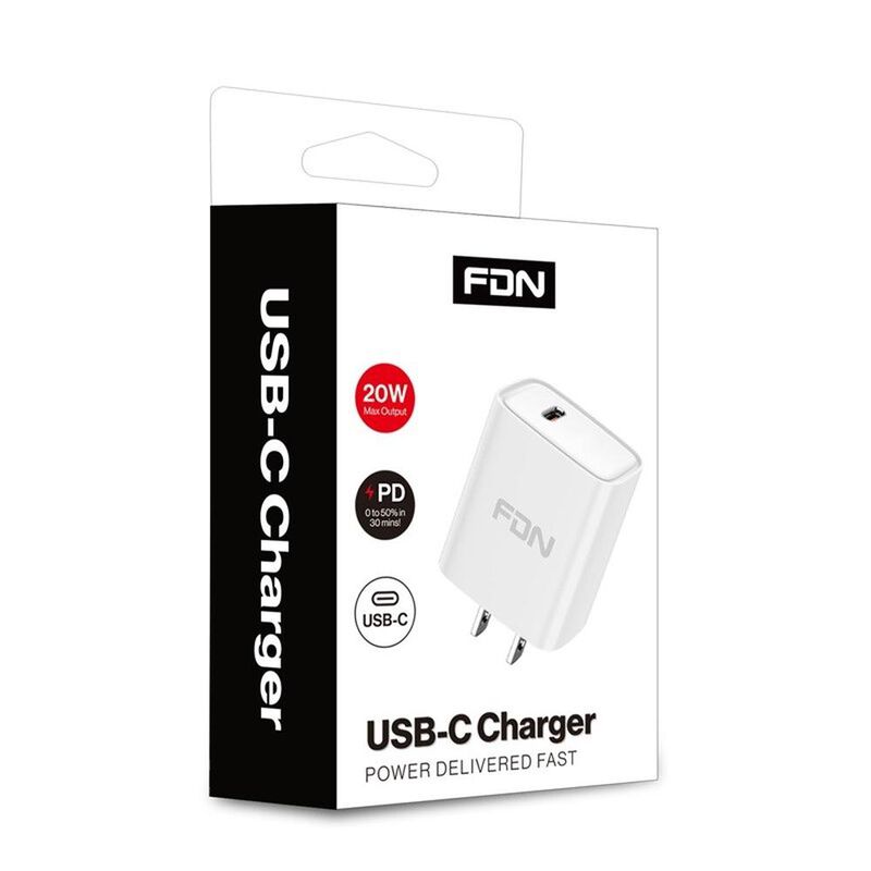 Cargador AC FDN USB-C 20W Universal Blanco image number null