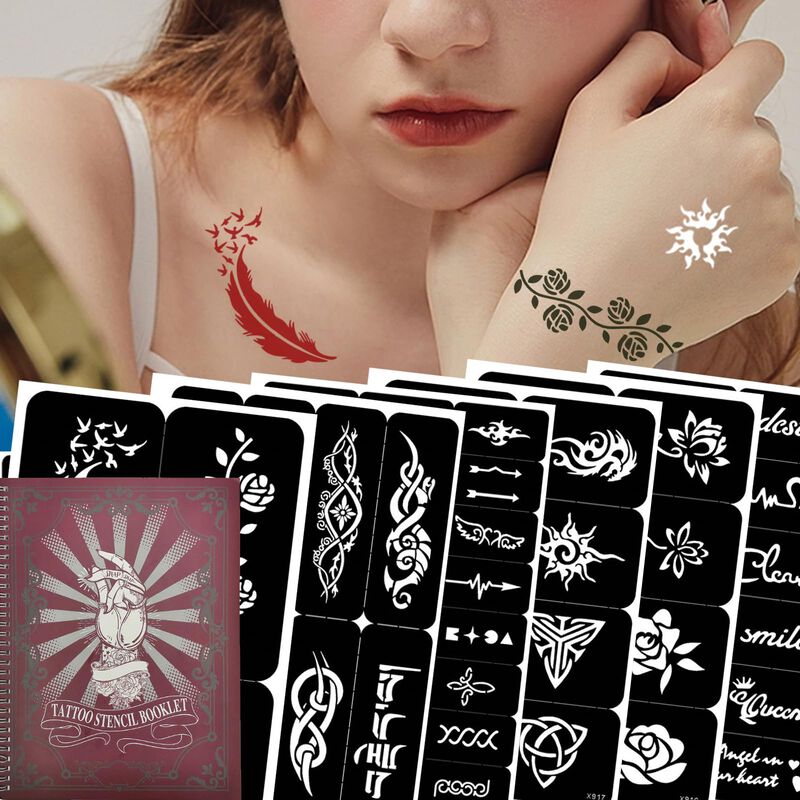 Plantillas De Tatuaje Tiebeauty 20 Hojas Reutil... image number null