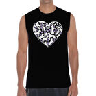 Camiseta Sin Mangas Word Art Para Hombre - Coraz&oacute;n de Perro - Negro