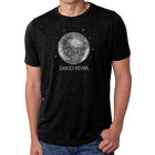 Camiseta Mezcla Premium Word Art Para Hombre - Disco Ball - Negro
