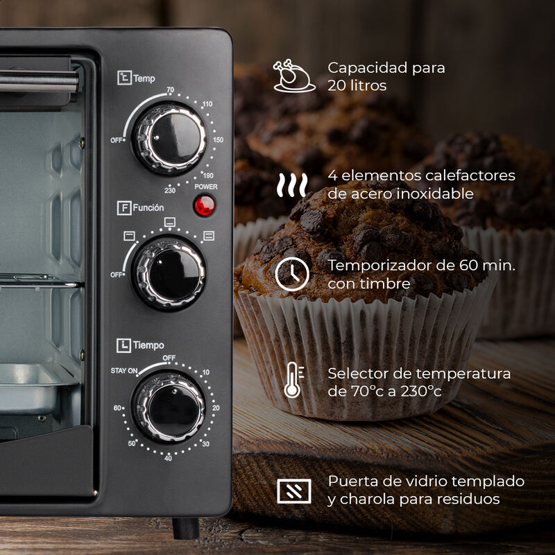 Horno Tostador De 20 L Daewoo Dot-1657 image number null