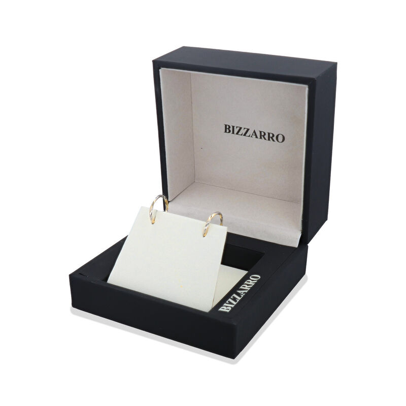 Arracadas Oro 10k Con Platinado 15 mm | Bizzarr... image number null