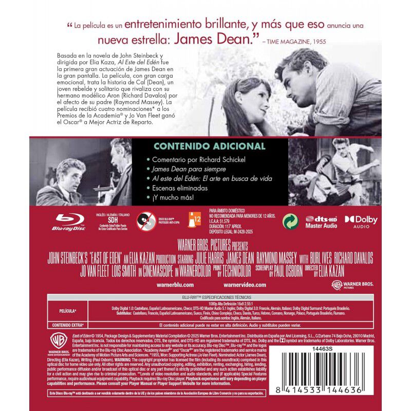 Al Este Del Ed&eacute;n [Blu-ray] (1955) East of Eden image number null