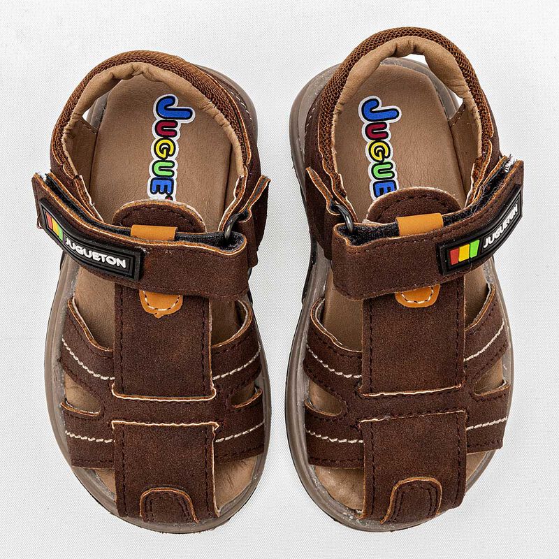 Juguetón Sandalia para bebé niño café image number null