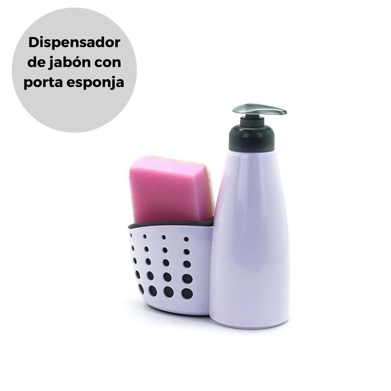 Dispensador de Jab&oacute;n con Porta Esponja 325 ml image number null