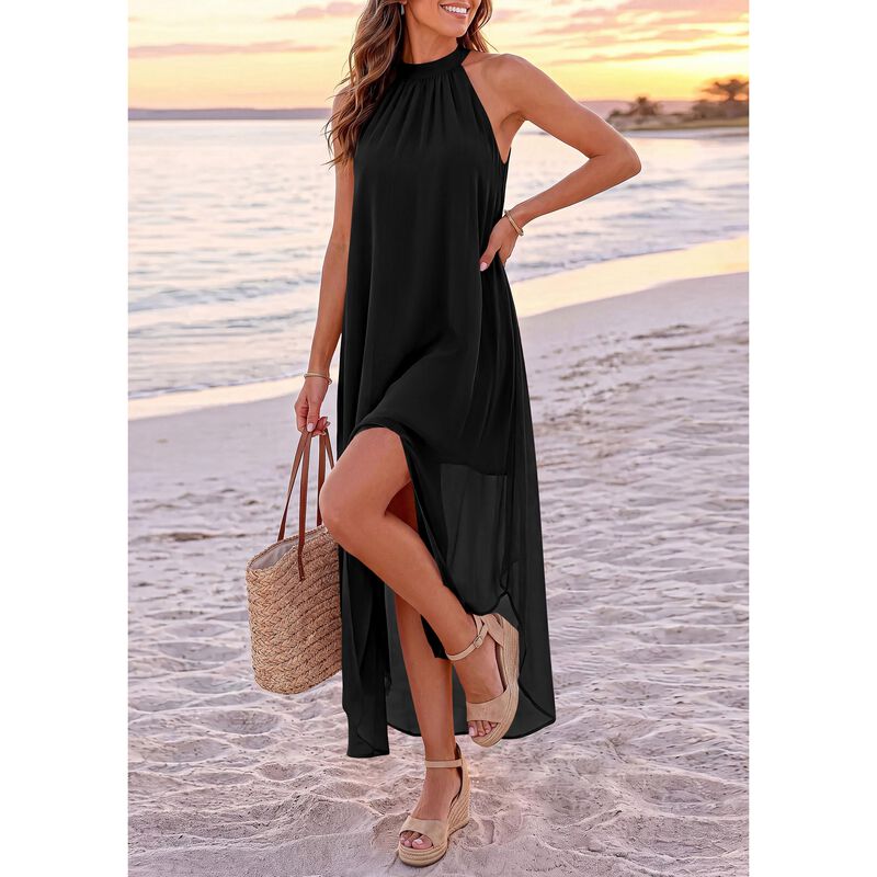 Vestido Maxi Prettygarden Tirantes Negro Talla ... image number null