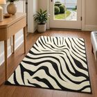 Alfombra Yihouse 91 Cm X 152 Cm Cebra Lavable Antideslizante
