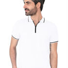 Playera Casual Cuello Con Cierre Hombre Blanco Roosevelt C370