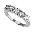 Anillo de Compromiso en Oro Blanco 10K con Circonia -  Talla:5.5/ FJ743-10W-CZ-55