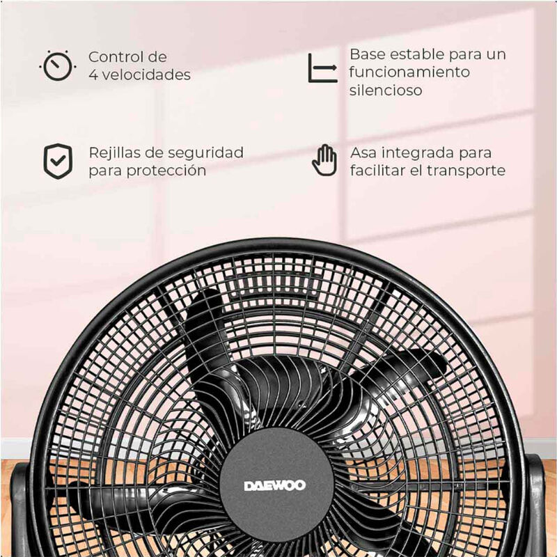 Ventilador Turbo de Piso 20" DAEWOO 4 Velocidad... image number null