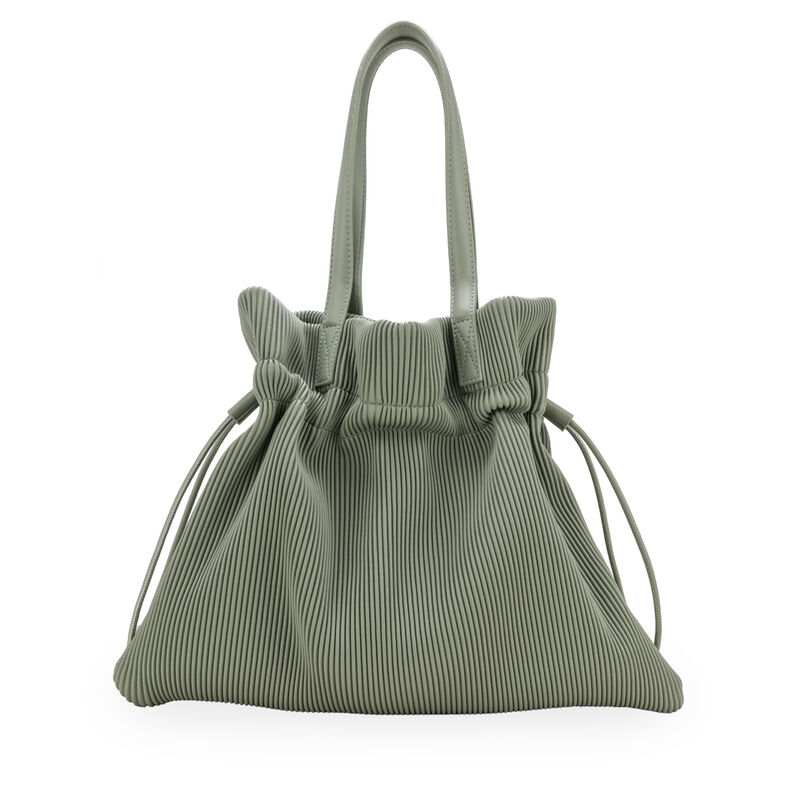 Bolsa Tote Maxi Con Jareta Color Verde image number null