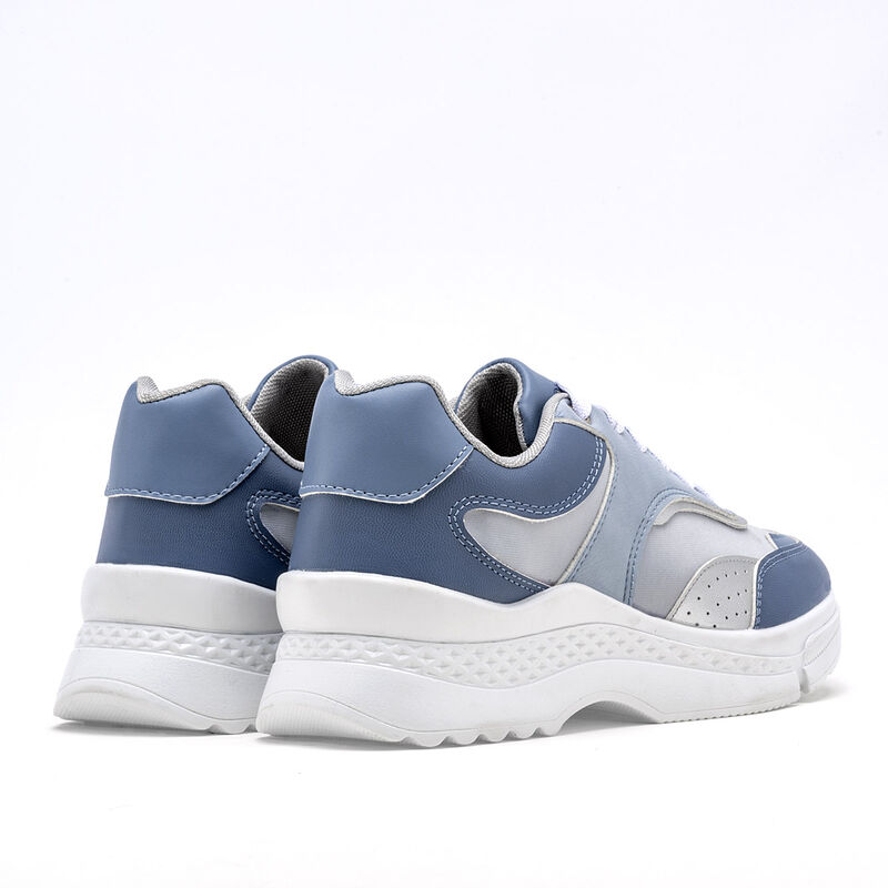 Moramora Tenis urbano para mujer azul plata image number null