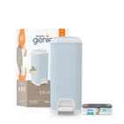 Cubeta Para Pa&ntilde;ales Diaper Genie Select De Acero Inoxidable Azul Con Recarga