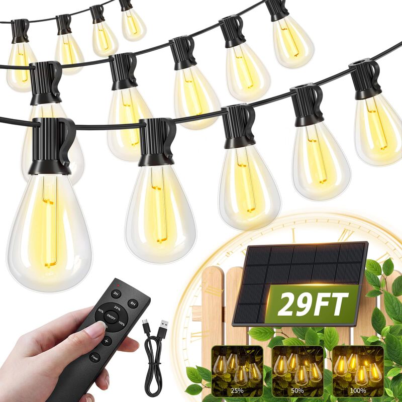 Luces De Cadena Solares Impermeables Amzrap 9 m image number null