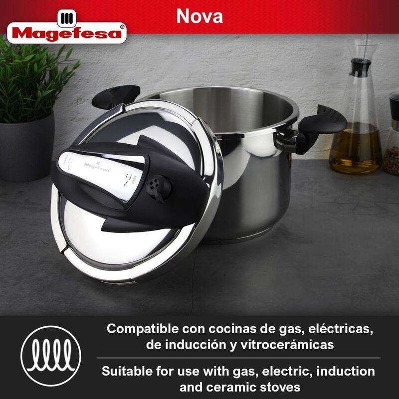 OLLA DE PRESION MAGEFESA NOVA 6L CON 5 SISTEMAS... image number null