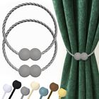 Sujetadores Magn&eacute;ticos Para Cortinas Hion Gris - Juego De 2 Piezas
