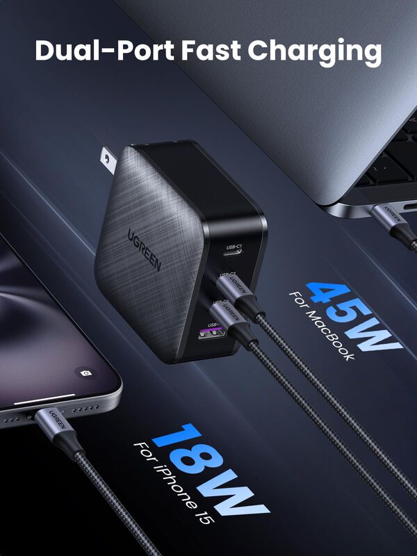 Cargador Ugreen Usb C De 65 W, 4 Puertos Gan Pd... image number null