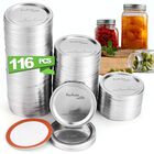 Tapas para Conservas Roxrulie 116 Piezas Boca Ancha 87 mm