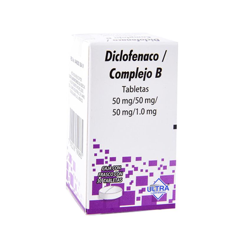 Diclofenaco / Complejo B 50/50/50/1 Mg 30 Table... image number null
