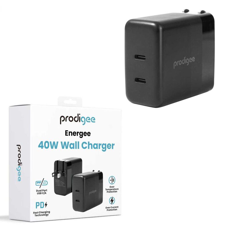 Cargador AC PRODIGEE Dual USB-C PD 40W Universa... image number null