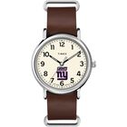 Reloj Timex Tribute Nfl Weekender 40 Mm Ny Giants De Piel Para Hombre