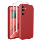Funda Suw Para Samsung Galaxy S24 Plus, Roja, Con 2 Protectores De Pantalla